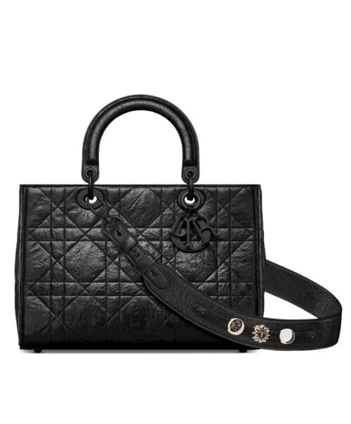 Christian Dior Medium Lady D-Sire My ABCDior Bag Black